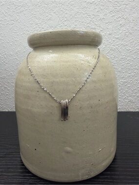 3 Modern Minimalist Silver Tone Pendants
